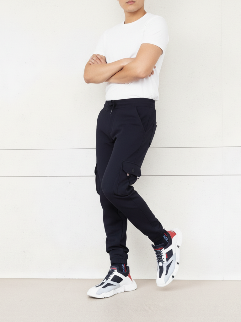 Lycra 6 Pocket Cargo Pant (Black)